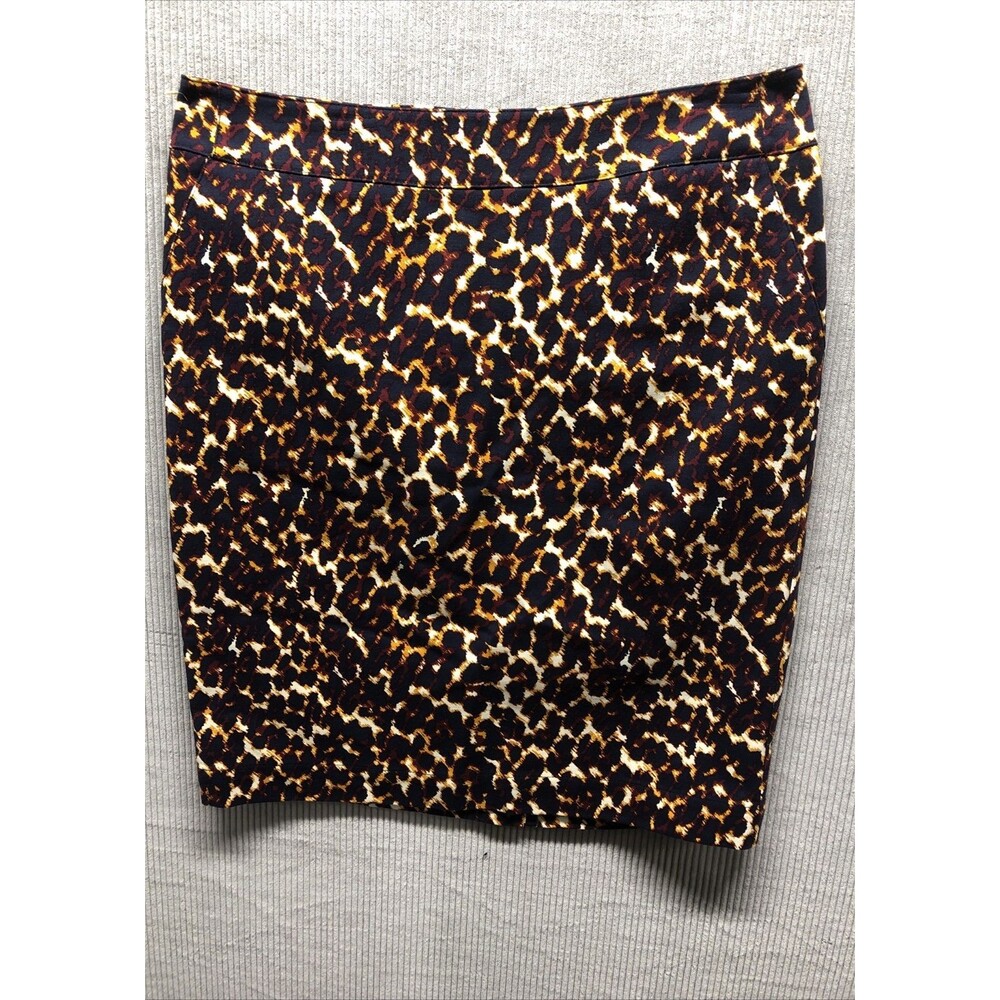 Merona Pencil Skirt Womens 10 Animal Print Leopard Mob Wife Office Siren Career